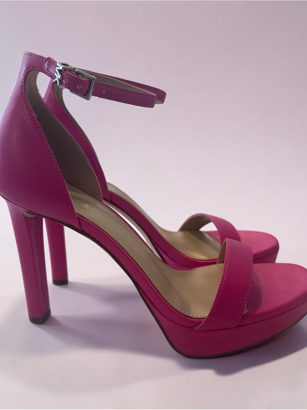 Michael Kors Fuchsia Ankle-Strap Platform Heels
